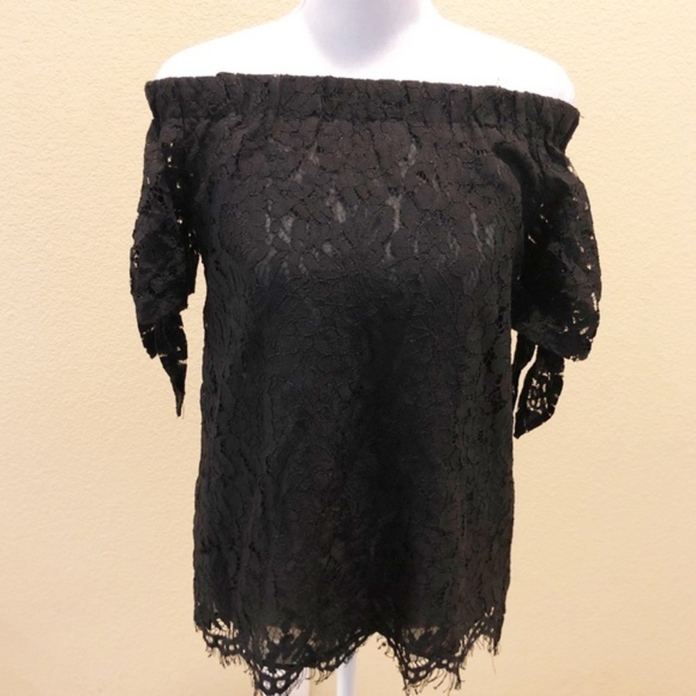 Lulus lace over the shoulder top